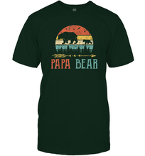 Load image into Gallery viewer, Papa bear T Shirt Vintage Daddy Wildling Father's Day Men Cotton T-Shirt