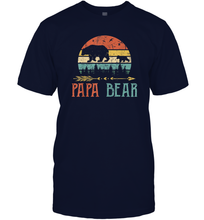 Load image into Gallery viewer, Papa bear T Shirt Vintage Daddy Wildling Father's Day Men Cotton T-Shirt