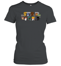 Load image into Gallery viewer, Star Wars Logo Kawaii Multi Character Women Cotton T-Shirt
