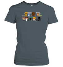 Load image into Gallery viewer, Star Wars Logo Kawaii Multi Character Women Cotton T-Shirt
