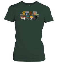 Load image into Gallery viewer, Star Wars Logo Kawaii Multi Character Women Cotton T-Shirt