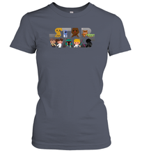 Load image into Gallery viewer, Star Wars Logo Kawaii Multi Character Women Cotton T-Shirt