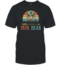 Load image into Gallery viewer, Papa bear T Shirt Vintage Daddy Wildling Father's Day Dad Gift Men Cotton T-Shirt