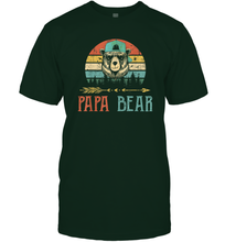 Load image into Gallery viewer, Papa bear T Shirt Vintage Daddy Wildling Father's Day Dad Gift Men Cotton T-Shirt