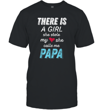 Load image into Gallery viewer, Papa Gifts Shirts from Granddaughter, She Stole My Heart Men Cotton T-Shirt