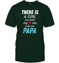 Load image into Gallery viewer, Papa Gifts Shirts from Granddaughter, She Stole My Heart Men Cotton T-Shirt