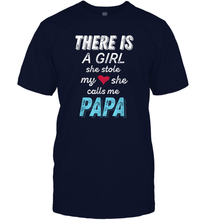 Load image into Gallery viewer, Papa Gifts Shirts from Granddaughter, She Stole My Heart Men Cotton T-Shirt