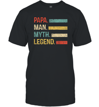 Load image into Gallery viewer, Papa Man Myth Legend T Shirt Vintage For Mens Dad Father Gifts Men Cotton T-Shirt