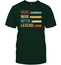 Load image into Gallery viewer, Papa Man Myth Legend T Shirt Vintage For Mens Dad Father Gifts Men Cotton T-Shirt