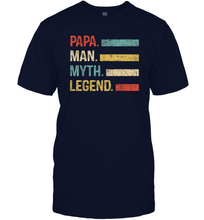 Load image into Gallery viewer, Papa Man Myth Legend T Shirt Vintage For Mens Dad Father Gifts Men Cotton T-Shirt