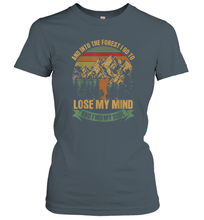 Load image into Gallery viewer, And into the forest i go hiking to lose my mind Women Cotton T-Shirt