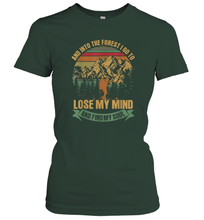 Load image into Gallery viewer, And into the forest i go hiking to lose my mind Women Cotton T-Shirt