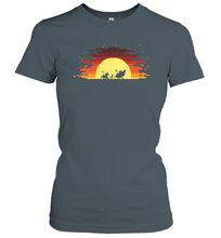 Load image into Gallery viewer, Disney Lion King Gradient Sunset Trio Women Cotton T-Shirt