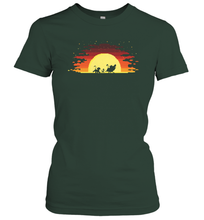 Load image into Gallery viewer, Disney Lion King Gradient Sunset Trio Women Cotton T-Shirt