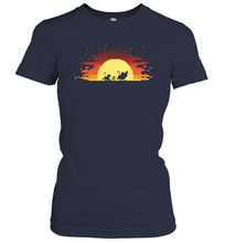 Load image into Gallery viewer, Disney Lion King Gradient Sunset Trio Women Cotton T-Shirt