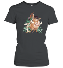 Load image into Gallery viewer, Disney Lion King Timon And Pumba Doodle Women Cotton T-Shirt
