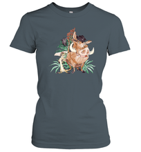 Load image into Gallery viewer, Disney Lion King Timon And Pumba Doodle Women Cotton T-Shirt