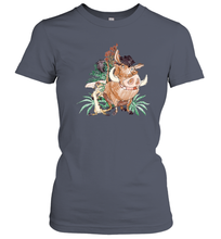 Load image into Gallery viewer, Disney Lion King Timon And Pumba Doodle Women Cotton T-Shirt