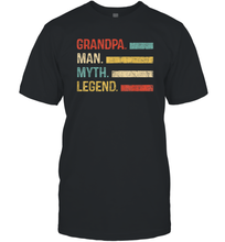 Load image into Gallery viewer, Grandpa The Man The Myth The Legend T Shirt Pop Pop Men Cotton T-Shirt
