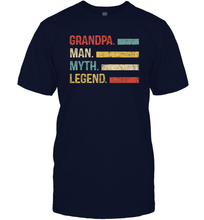 Load image into Gallery viewer, Grandpa The Man The Myth The Legend T Shirt Pop Pop Men Cotton T-Shirt