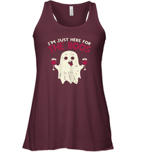 Load image into Gallery viewer, Womens Im Just Here For The Boos Funny Ghost Halloween Wine Lover Women Racerback Tank