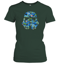 Load image into Gallery viewer, Star Wars Stormtrooper Hawaiian Print Helmet Women Cotton T-Shirt