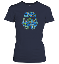 Load image into Gallery viewer, Star Wars Stormtrooper Hawaiian Print Helmet Women Cotton T-Shirt