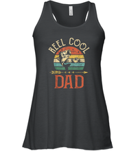 Load image into Gallery viewer, Reel Cool Dad  Vintage Fisherman Papa Father's Day Gift Women Racerback Tank