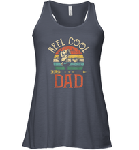 Load image into Gallery viewer, Reel Cool Dad  Vintage Fisherman Papa Father's Day Gift Women Racerback Tank