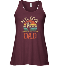 Load image into Gallery viewer, Reel Cool Dad  Vintage Fisherman Papa Father's Day Gift Women Racerback Tank
