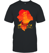 Load image into Gallery viewer, Disney Lion King Simba Silhouette Fill Sunset Poster Men Cotton T-Shirt