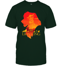 Load image into Gallery viewer, Disney Lion King Simba Silhouette Fill Sunset Poster Men Cotton T-Shirt