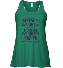 Load image into Gallery viewer, Tattooed Daughter T shirt Tattoo Fathers Day Dad Funny Gifts Women Racerback Tank