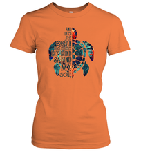 Load image into Gallery viewer, And Into The Ocean I Go To Lose My Mind And Find My Soul Women Cotton T-Shirt