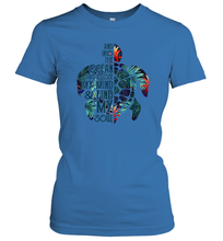 Load image into Gallery viewer, And Into The Ocean I Go To Lose My Mind And Find My Soul Women Cotton T-Shirt