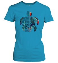 Load image into Gallery viewer, And Into The Ocean I Go To Lose My Mind And Find My Soul Women Cotton T-Shirt