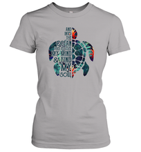 Load image into Gallery viewer, And Into The Ocean I Go To Lose My Mind And Find My Soul Women Cotton T-Shirt