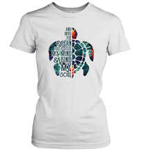 Load image into Gallery viewer, And Into The Ocean I Go To Lose My Mind And Find My Soul Women Cotton T-Shirt