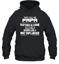 Load image into Gallery viewer, Funny Grandpa Gifts Shirts, Papa Partner In Crime Unisex Hooded Sweatshirt