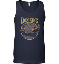 Load image into Gallery viewer, Disney Lion King Distressed Lion King Trio Graphic Tee Men Cotton Tank Top