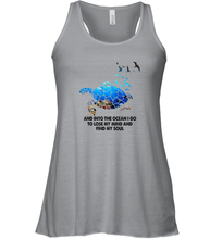 Load image into Gallery viewer, Into The Ocean I Go To Lose My Mind Turtle Lovers Gift Idea Women Racerback Tank