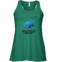 Load image into Gallery viewer, Into The Ocean I Go To Lose My Mind Turtle Lovers Gift Idea Women Racerback Tank