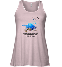 Load image into Gallery viewer, Into The Ocean I Go To Lose My Mind Turtle Lovers Gift Idea Women Racerback Tank