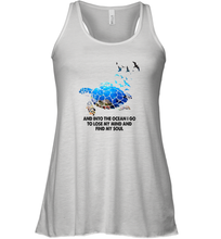 Load image into Gallery viewer, Into The Ocean I Go To Lose My Mind Turtle Lovers Gift Idea Women Racerback Tank