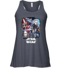 Load image into Gallery viewer, Star Wars Last Jedi Paint Portraits Collage Poster Women Racerback Tank