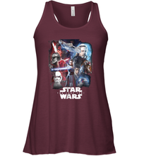 Load image into Gallery viewer, Star Wars Last Jedi Paint Portraits Collage Poster Women Racerback Tank
