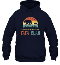 Load image into Gallery viewer, Papa bear T Shirt Vintage Daddy Wildling Father's Day Unisex Hooded Sweatshirt