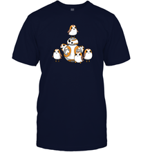 Load image into Gallery viewer, Star Wars Porgs Having Fun With BB 8 Portrait Men Cotton T-Shirt