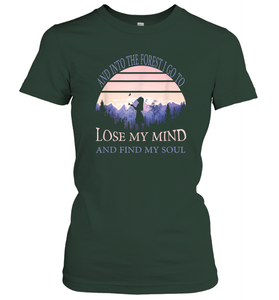 And into the forest I go to lose my mind and find my soul Tee Graphic Women Cotton T-Shirt