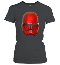 Load image into Gallery viewer, Star Wars Red Sith Trooper Helmet Head Shot Portrait Women Cotton T-Shirt